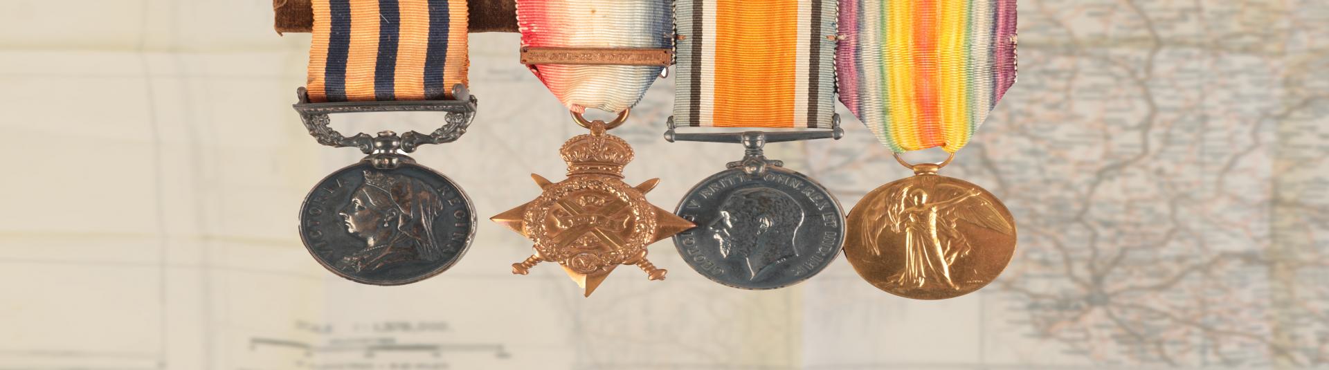 Medals and mil banner